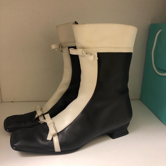 Retro Audrey leather boots - Picture 2 of 6
